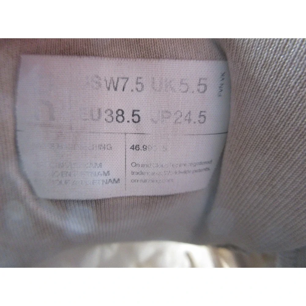 On Running Cloudrunner Shoes Womens Size 7.5 White Gray Road Swiss Engineering